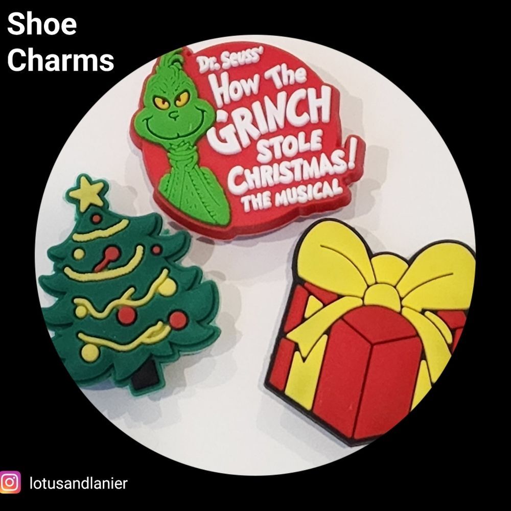 Shoe Charms "Grinch" Shoe Charms Set of 3